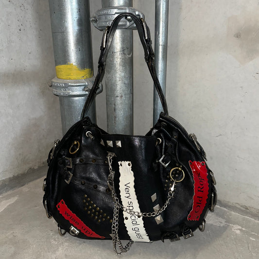 Dolce & Gabbana Rare SS2003 Leather Buckles and Chains Bag