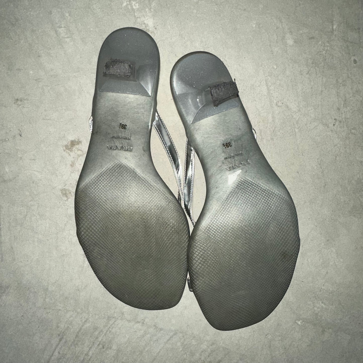 Prada Silver Buckle Heels (39.5)