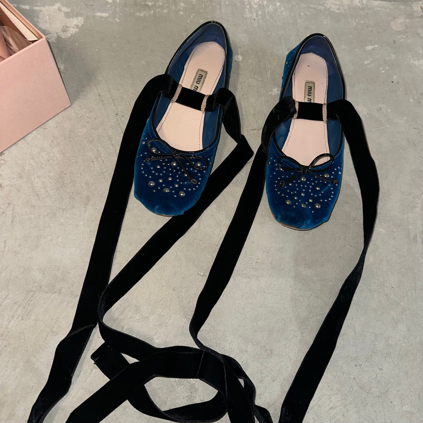 Miu Miu Velvet Ballet Flats (36)