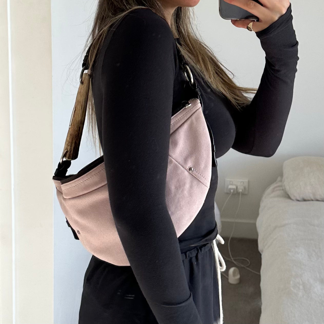YSL Pink Denim Crescent Mombasa