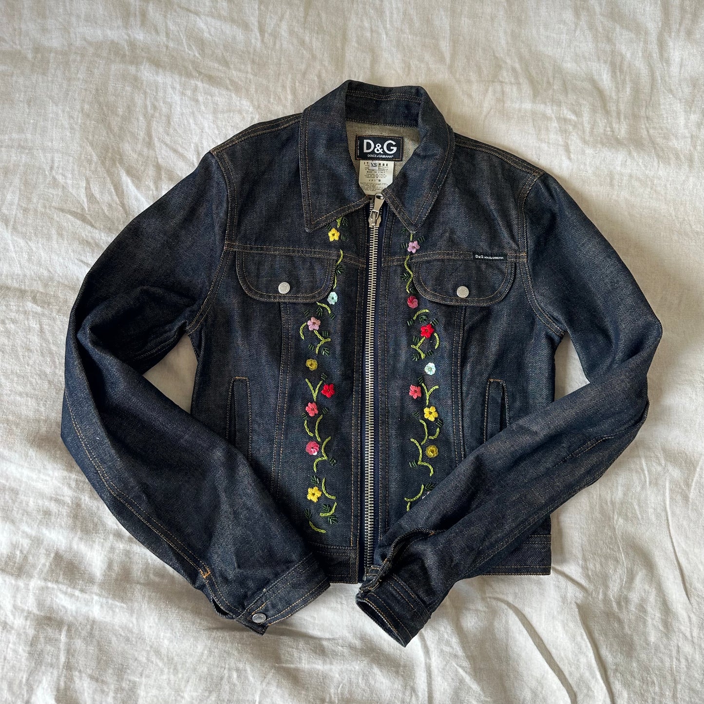 D&G Beaded Floral Denim Set