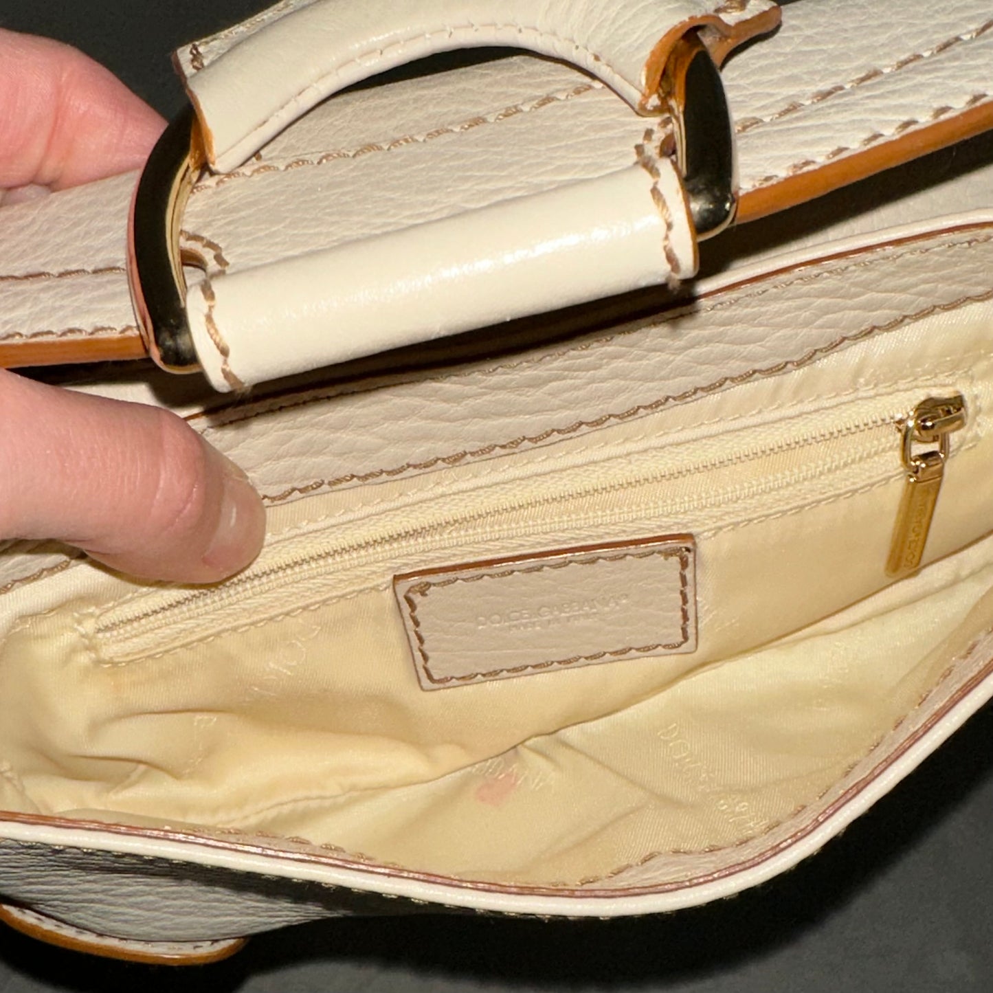 Dolce & Gabbana White Leather Mini Bag