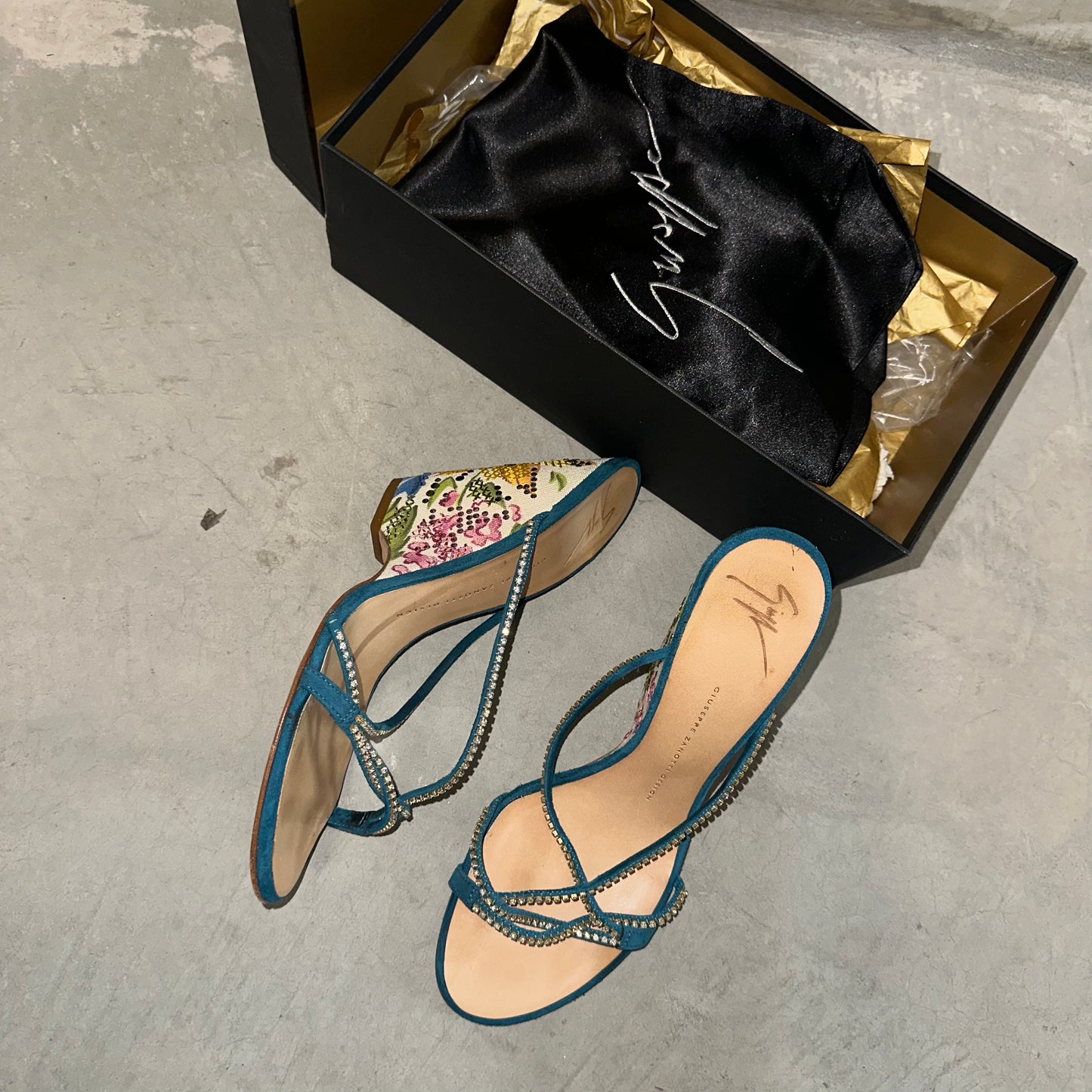 Giuseppe Zanotti Tapestry Wedges (38)