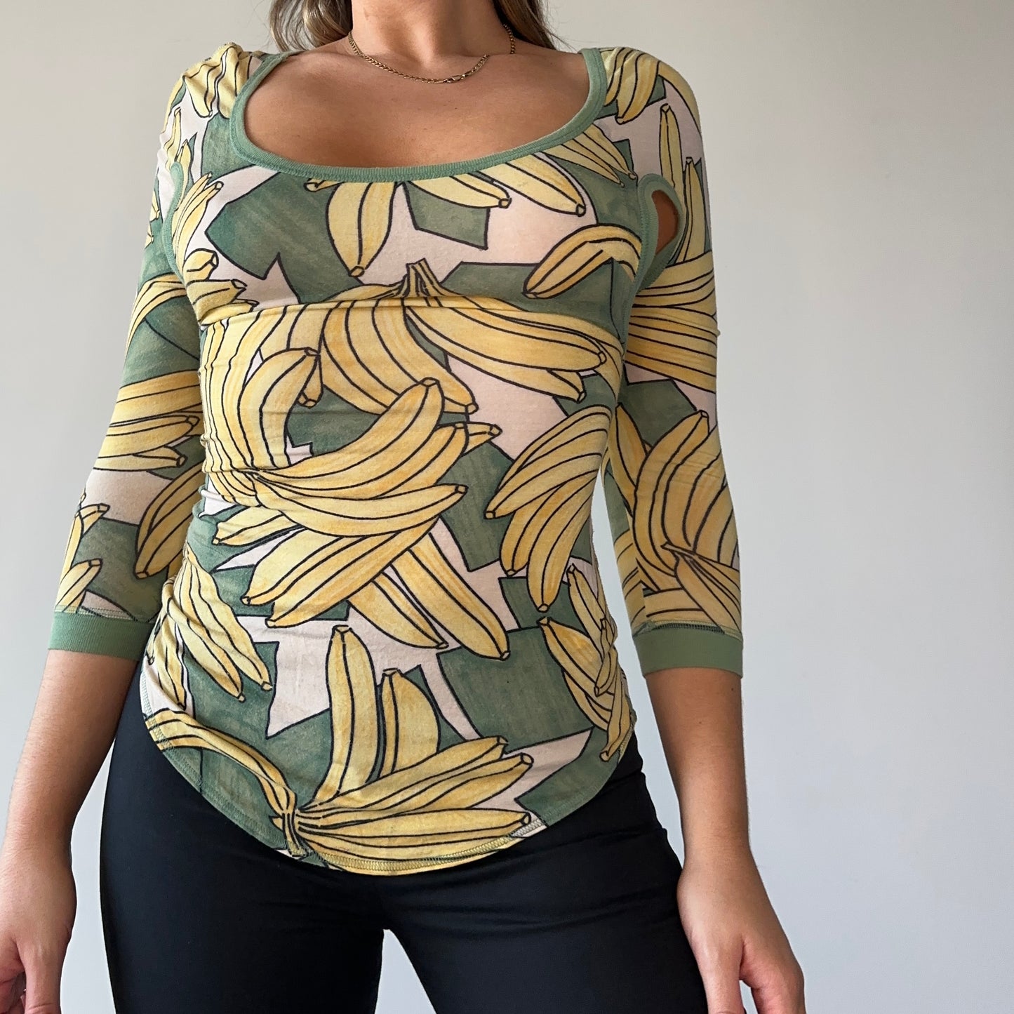 Chloe Rare SS2004 Banana Cut Out Long Sleeve