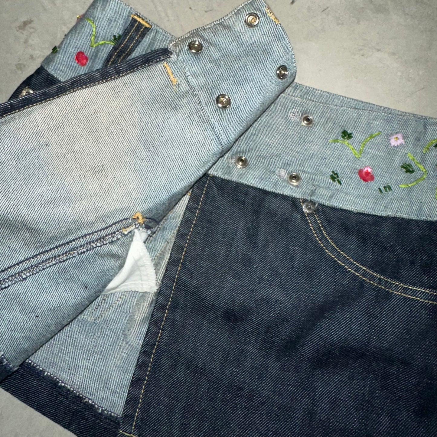 D&G Beaded Floral Denim Set