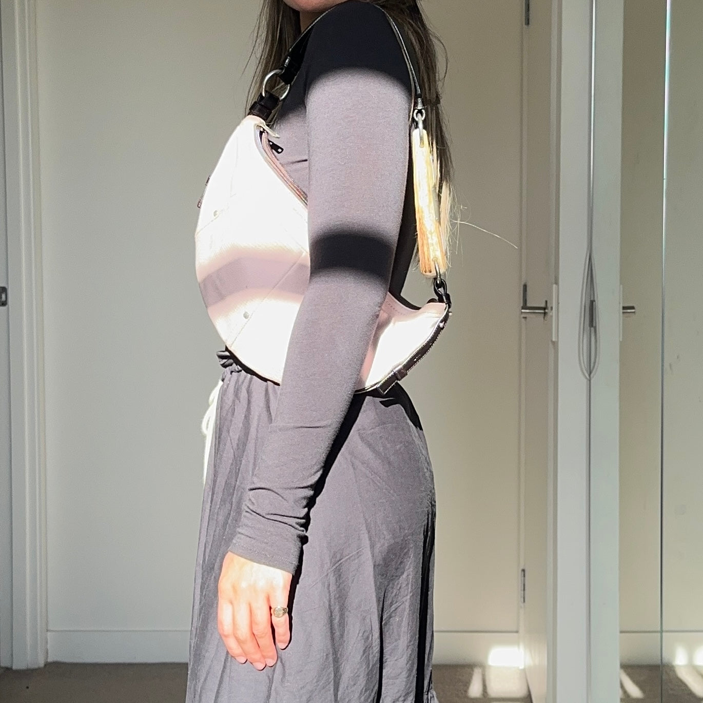 YSL Pink Denim Crescent Mombasa