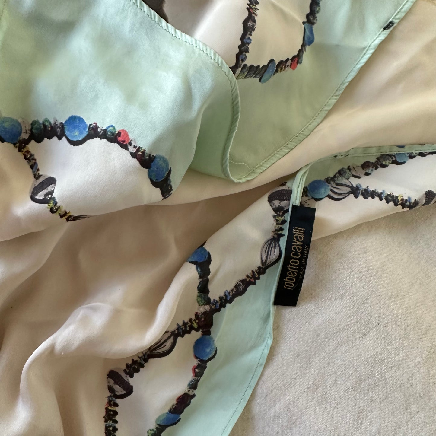 Roberto Cavalli Silk Scarf Top