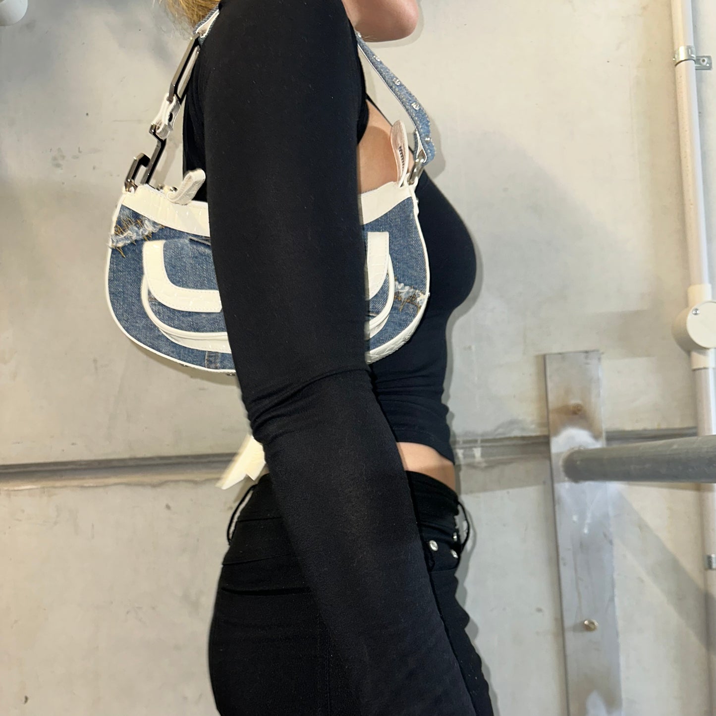 Dolce & Gabbana Denim Flap Front Shoulder Bag