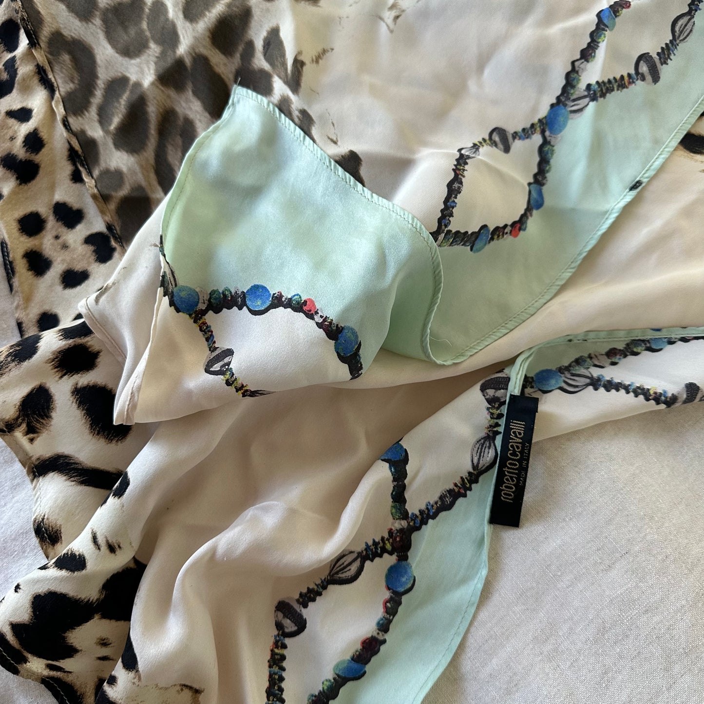 Roberto Cavalli Silk Scarf Top