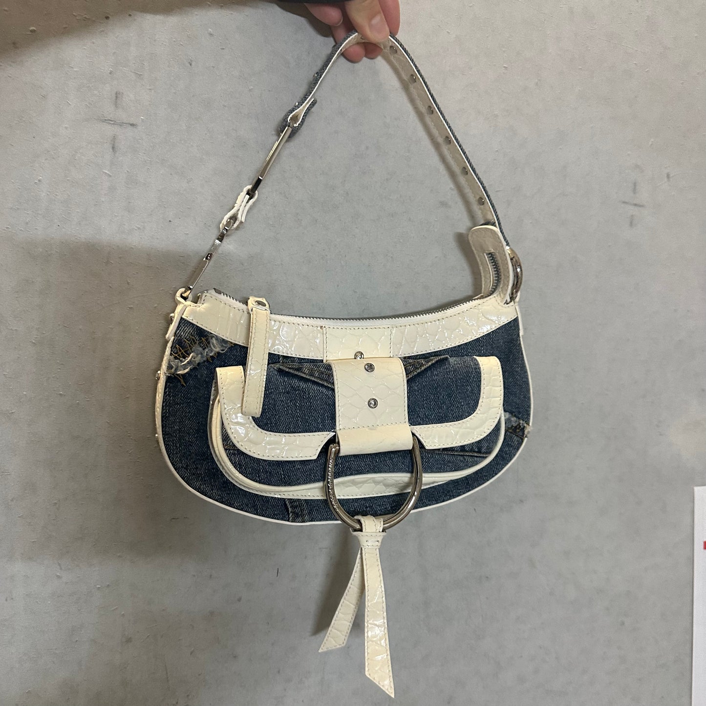 Dolce & Gabbana Denim Flap Front Shoulder Bag