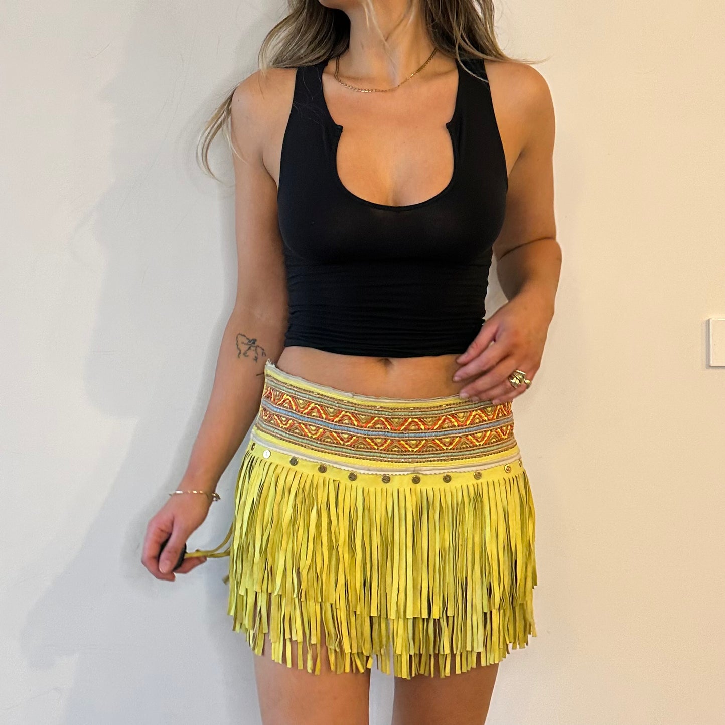 Just Cavalli Suede Mini Skirt