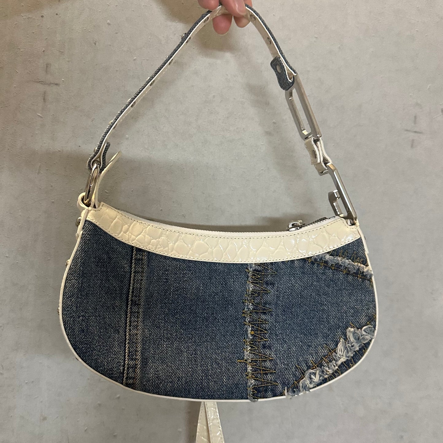 Dolce & Gabbana Denim Flap Front Shoulder Bag