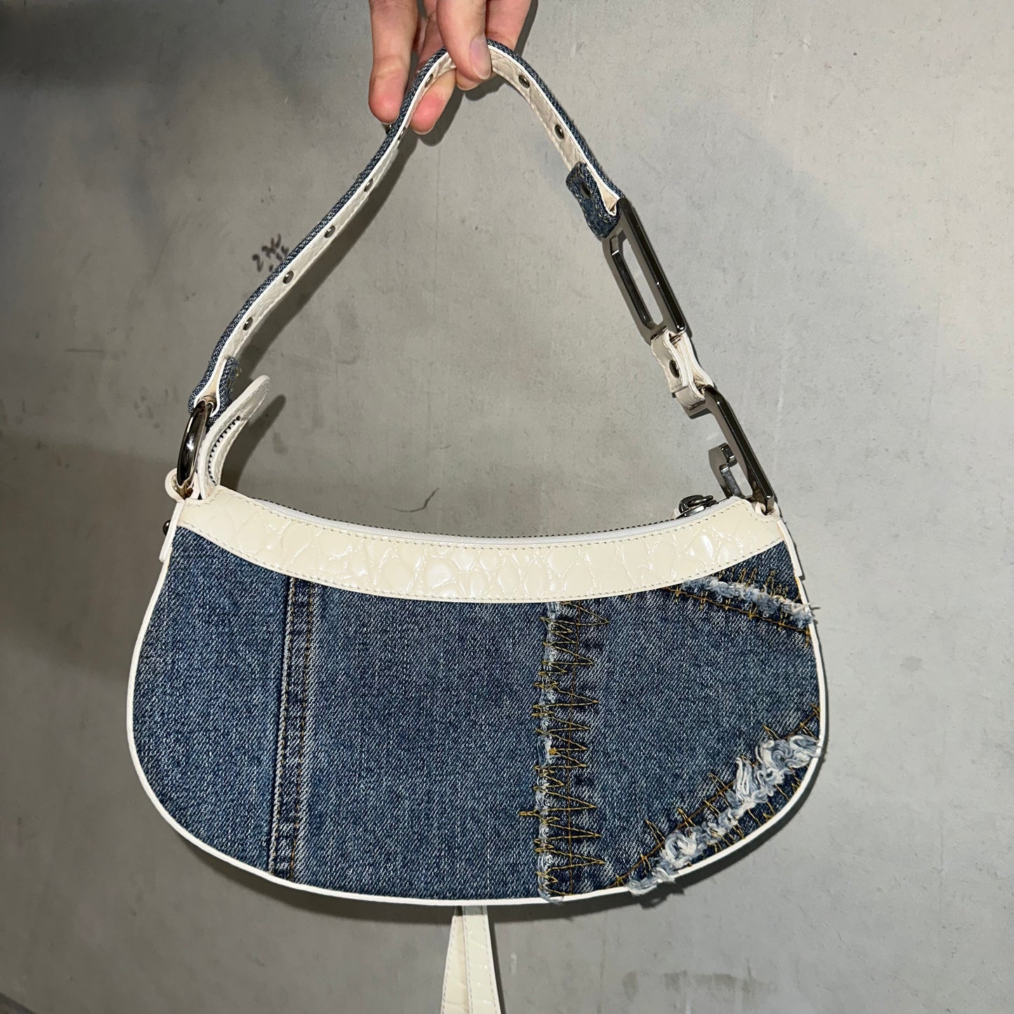 Dolce & Gabbana Denim Flap Front Shoulder Bag