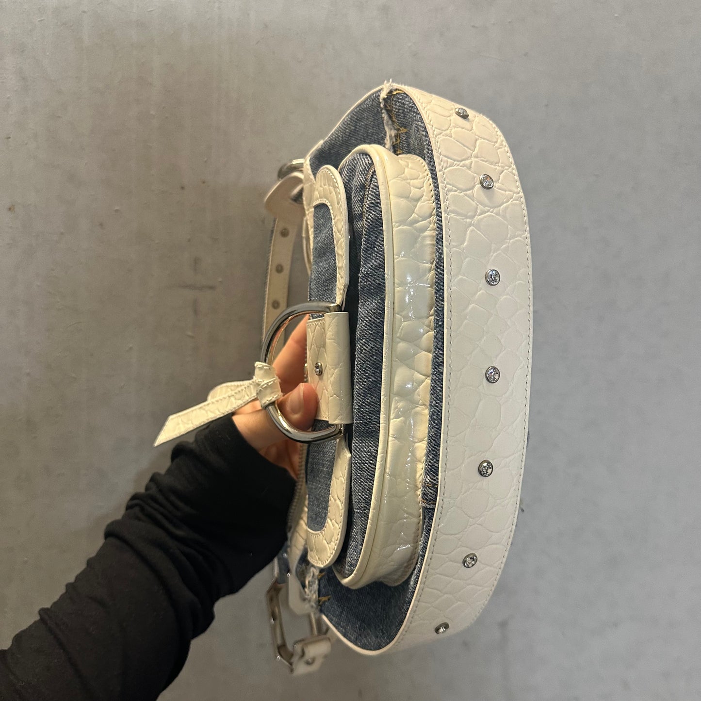 Dolce & Gabbana Denim Flap Front Shoulder Bag