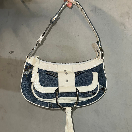 Dolce & Gabbana Denim Flap Front Shoulder Bag