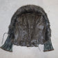 Vintage Green Fur and Leather Jacket