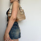 John Galliano Cowhide Buckles Shoulder Bag
