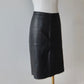 Emporio Armani Lamb Leather Column Skirt
