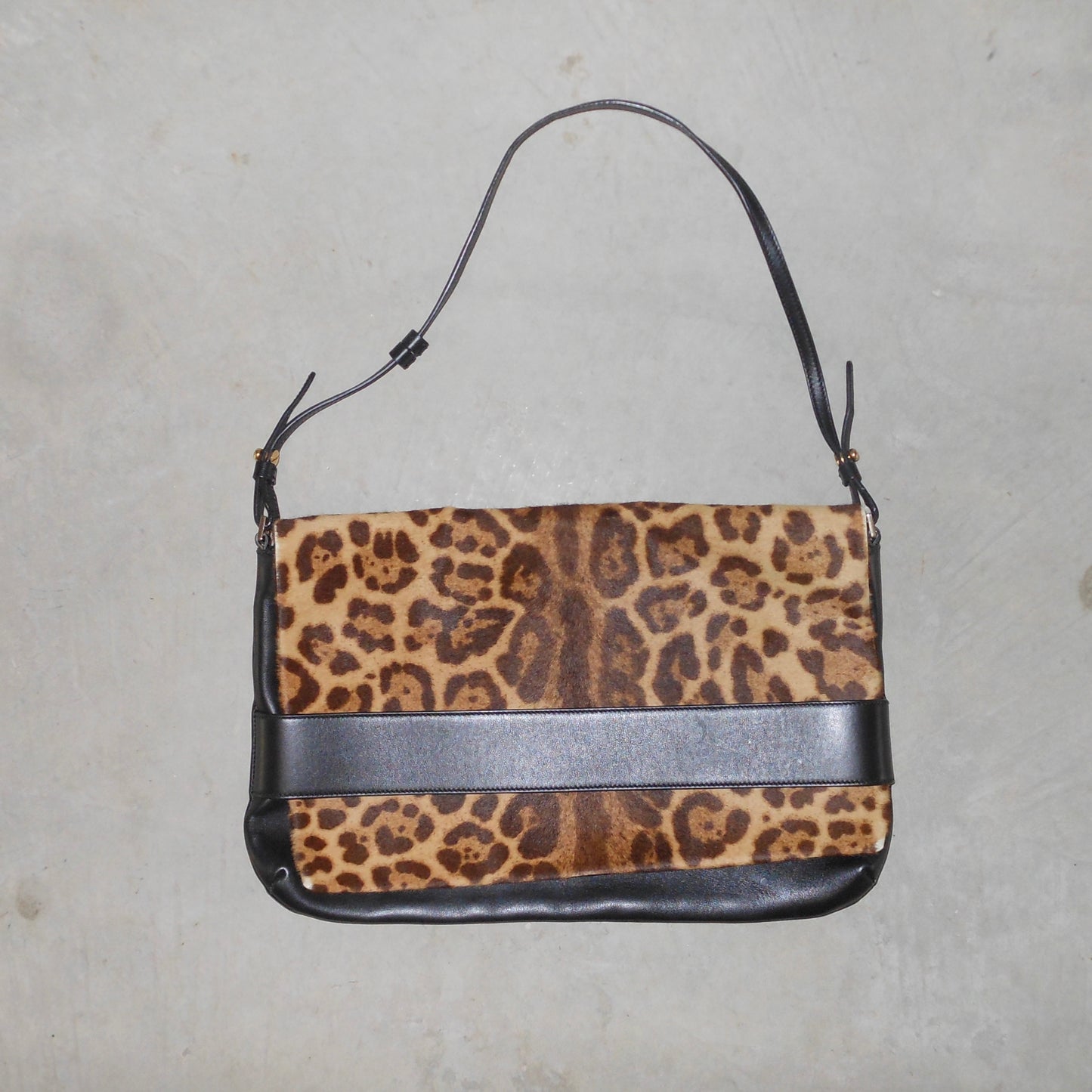 Vintage Leopard Print Cowhide  Tote