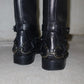 Celine Black Leather Horse-Bit Boots (37)