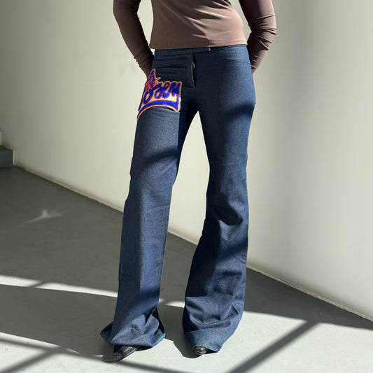 Chloé Rare AW2001 ‘Foxy’ Patch Flared Jeans