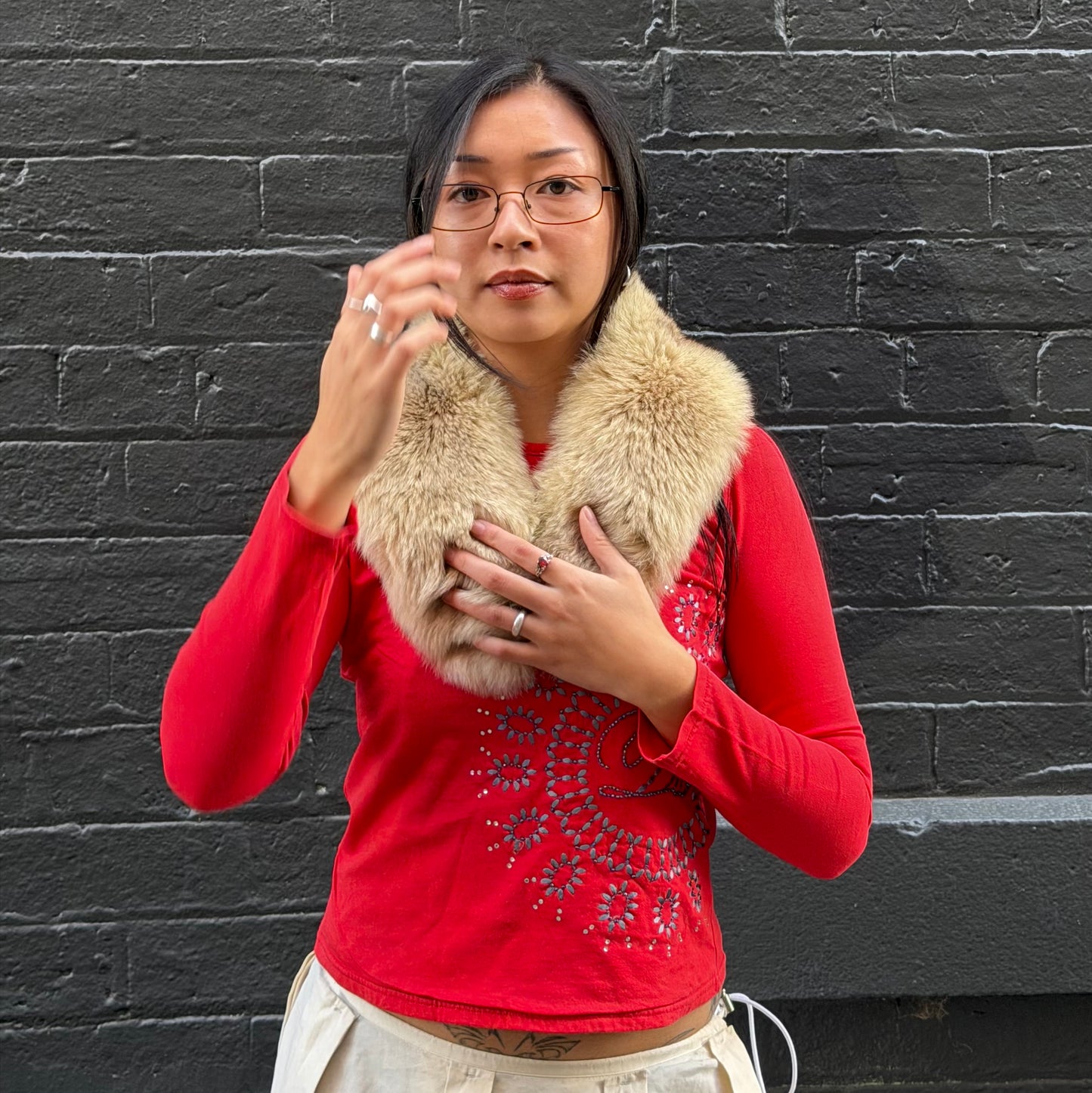 Vintage Real Fur Stole