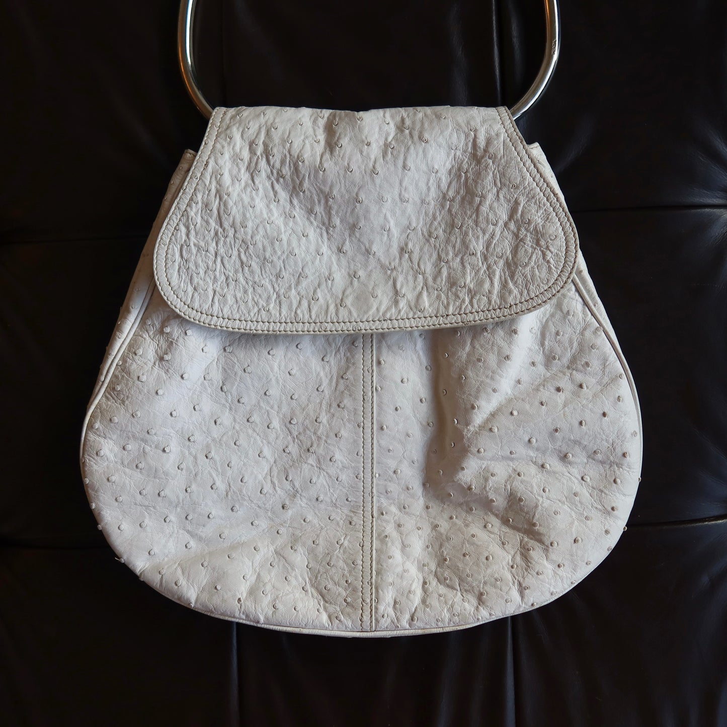 Prada SS2003 Ostrich Ring Handle Bag