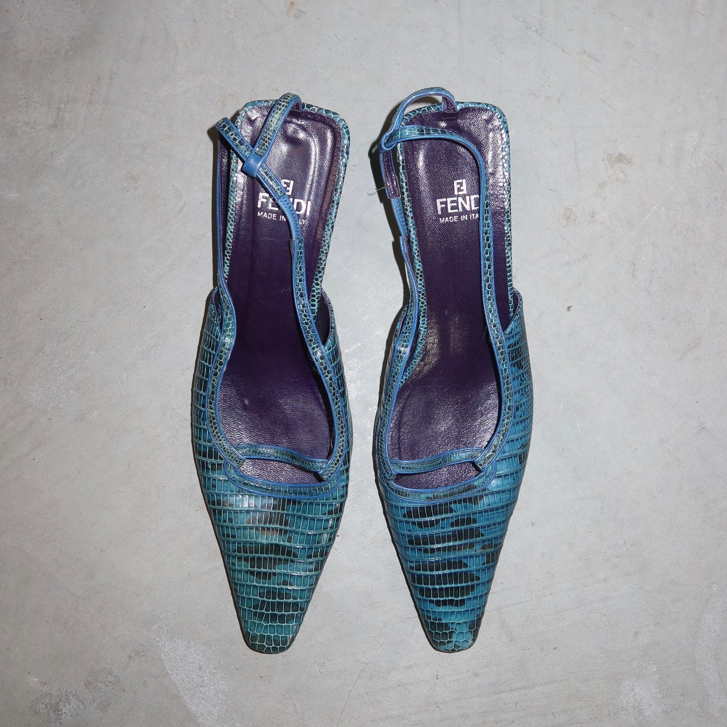 Fendi Lizard Leather Heels (40)