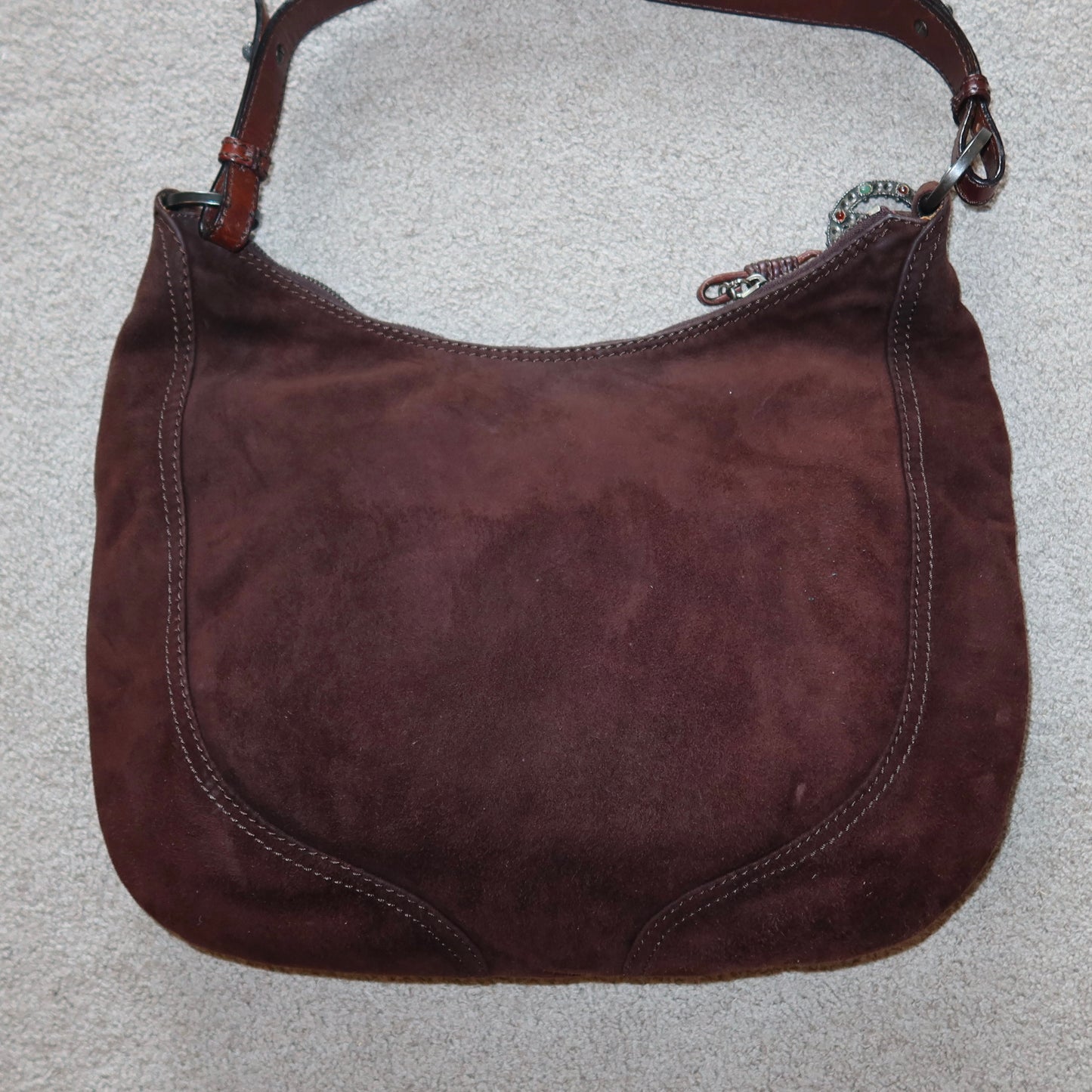 Valentino Suede Embroidered Bag