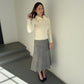 DKNY Grey Leather Skirt