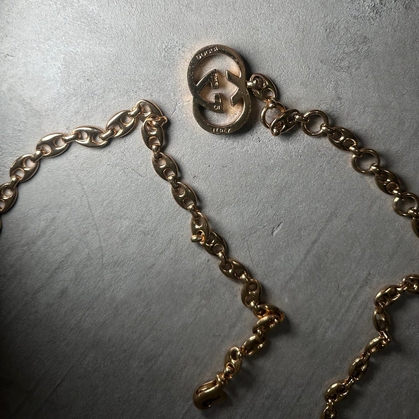 Gucci Gold Tone Chain Belt