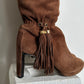 Celine Brown Suede Boots (37.5)