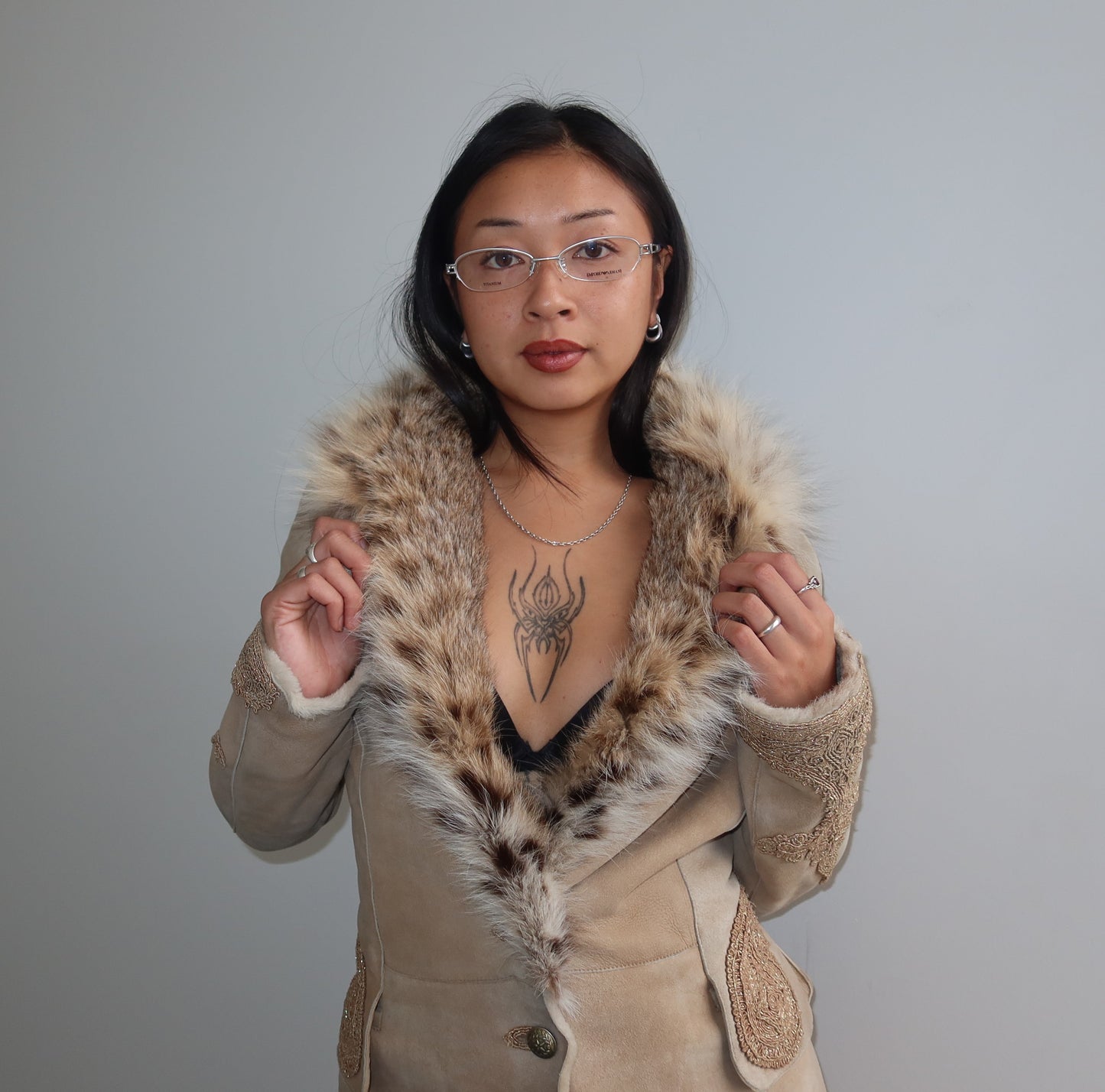 Ermanno Scervino Shearling and Fur Coat