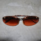 Celine Orange Tinted Sunglasses with Gold Hardware