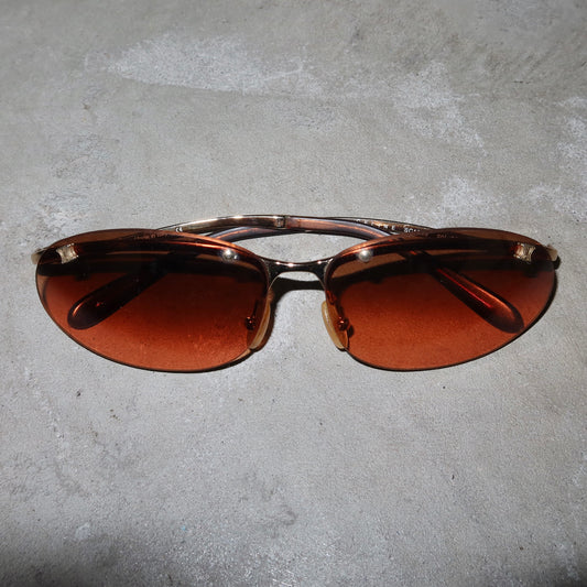 Celine Orange Tinted Sunglasses with Gold Hardware