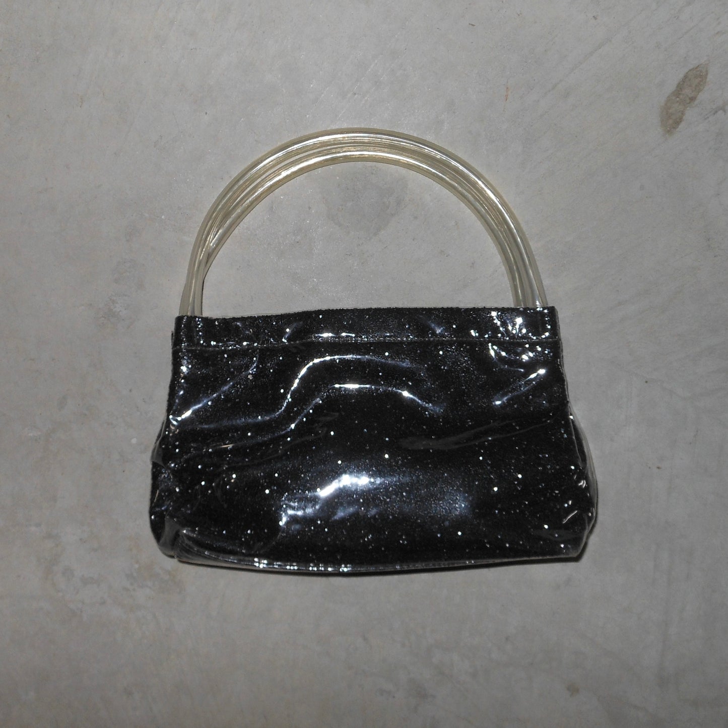 Miu Miu Black Plastic Glitter Bag