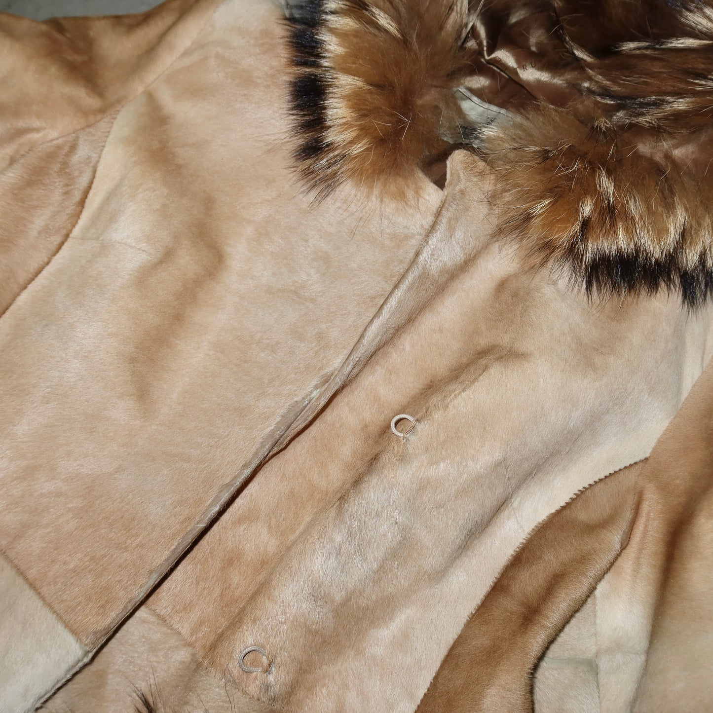 Trussardi AW2000 Cowhide and Fox Fur Coat