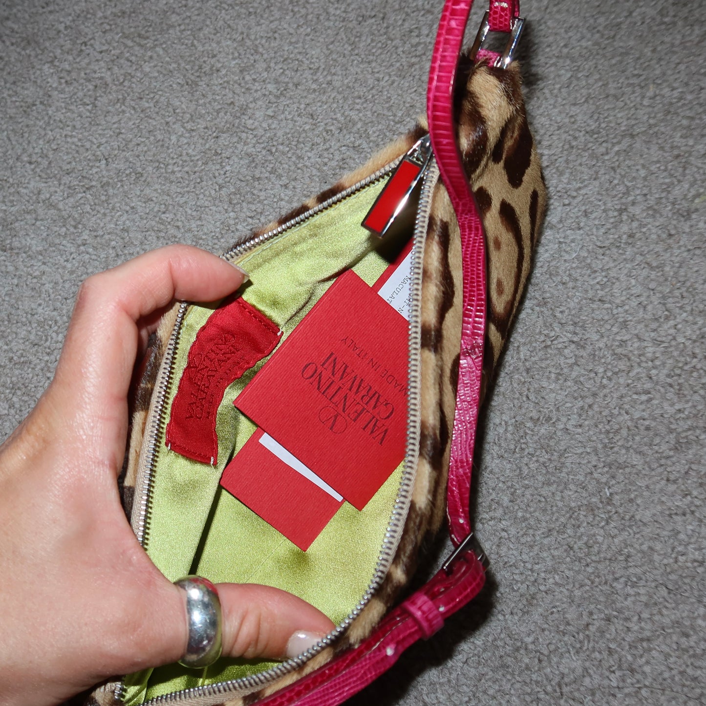 Valentino SS2000 Pony Hair Leopard Print Bag