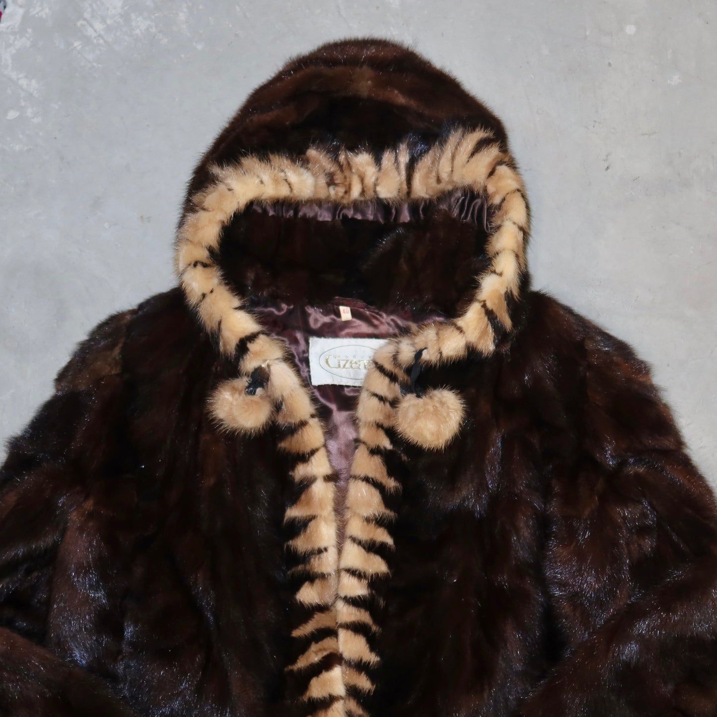Cizenne Hooded Mink Fur Coat