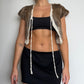 Vintage Real Fur Bolero with Crotchet Lining