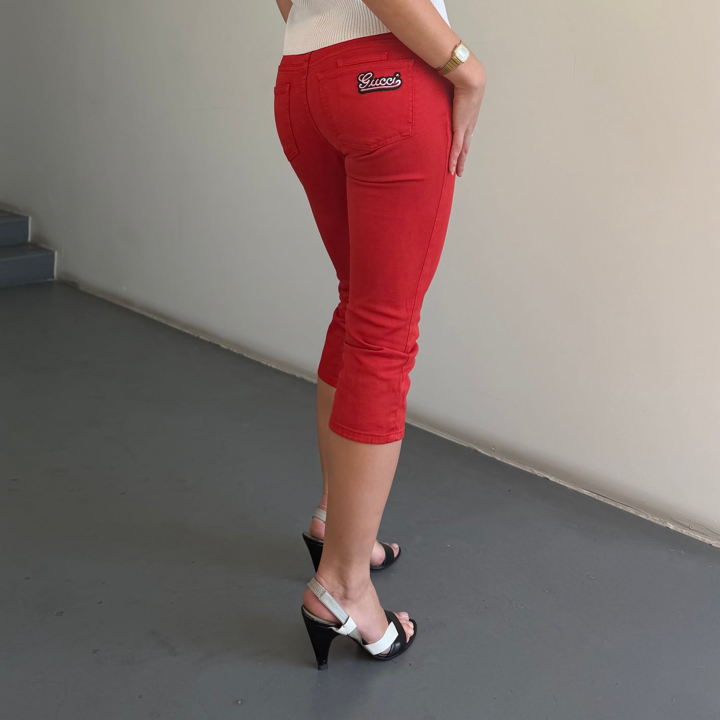 Gucci 2007 Red Capris