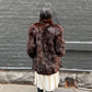 Vintage Dark Brown Real Fur Coat