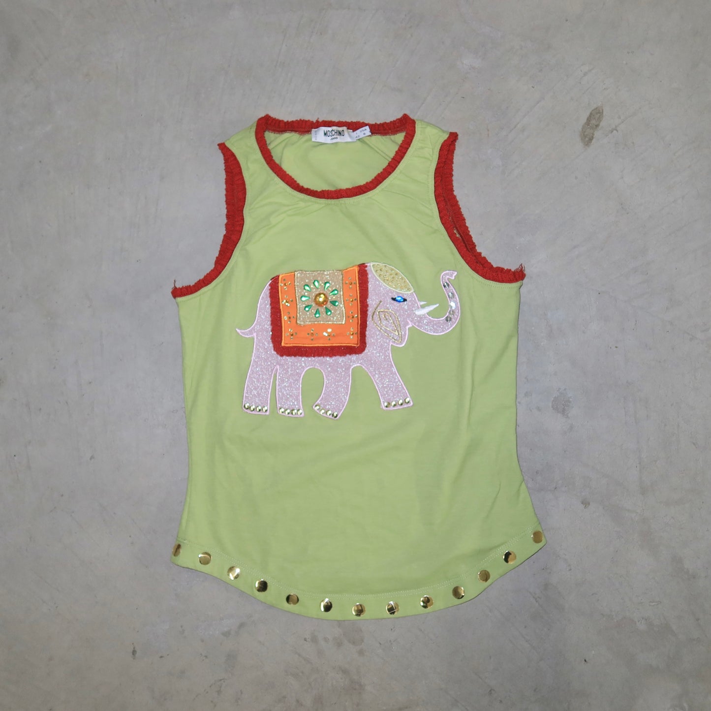 Moschino Green Elephant Tank