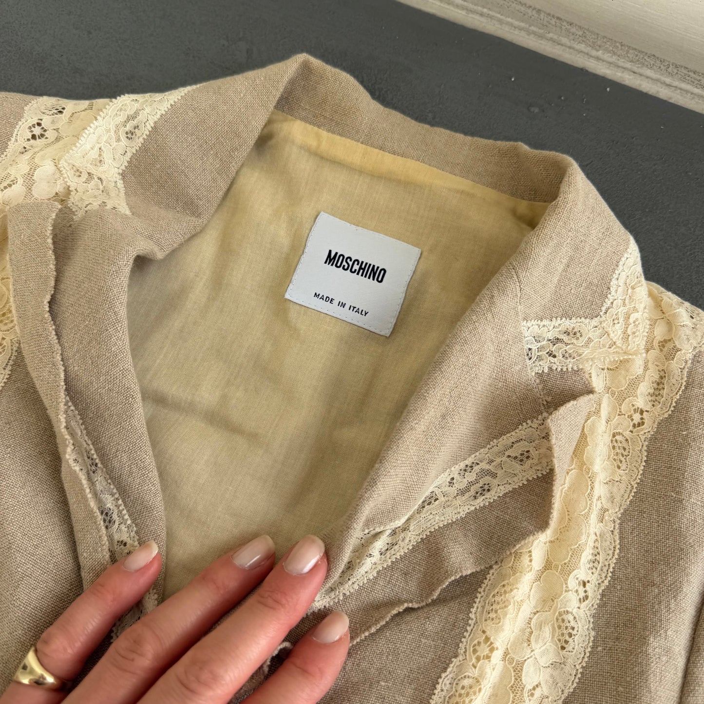 Moschino Linen and Lace Blazer