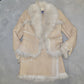 Burberry Shearling Coat and Skirt Set