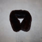 Vintage Dark Brown Real Fur Collar