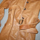 Vintage Fur Trim Leather Trench