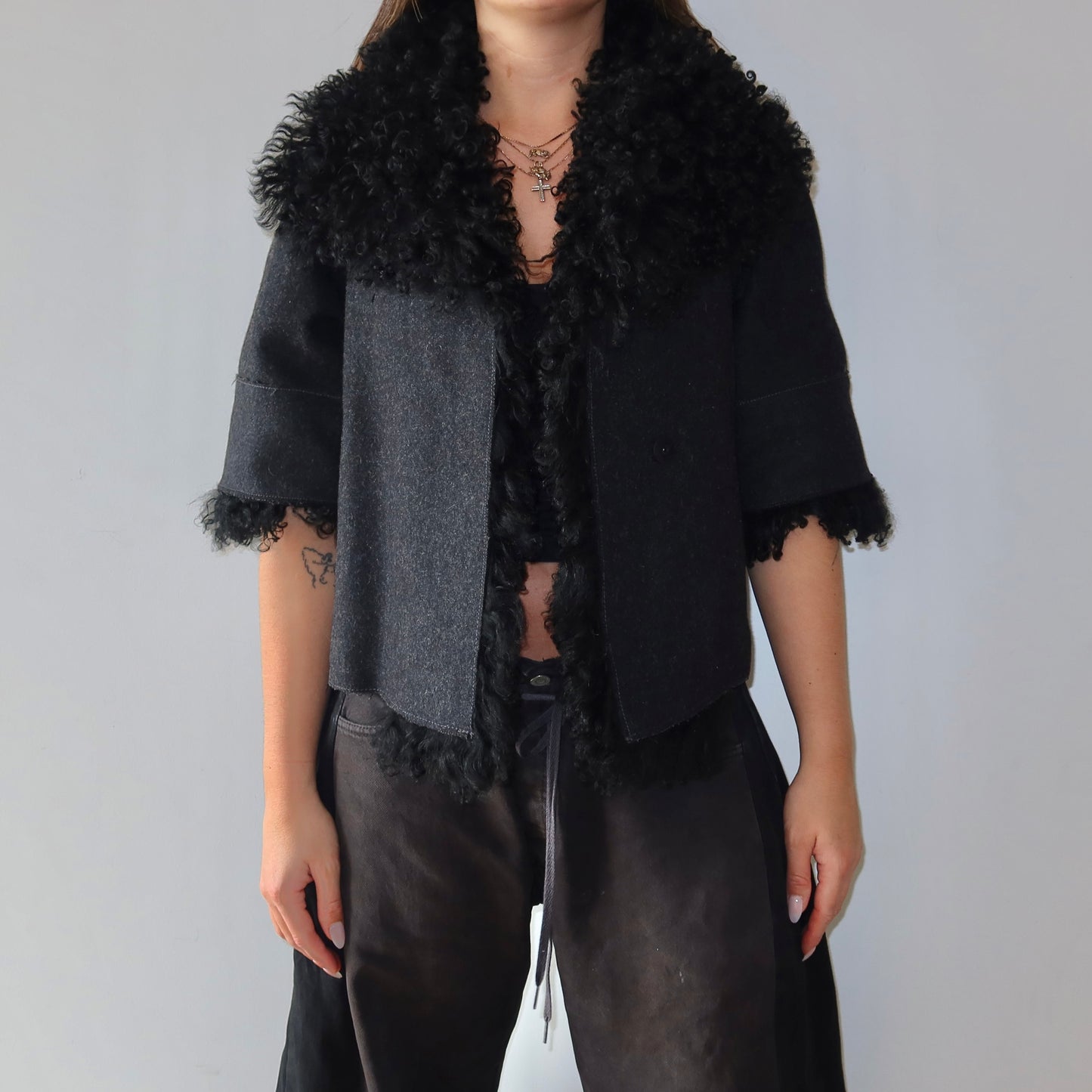 Marni AW2011 Half Sleeve Shearling Coat