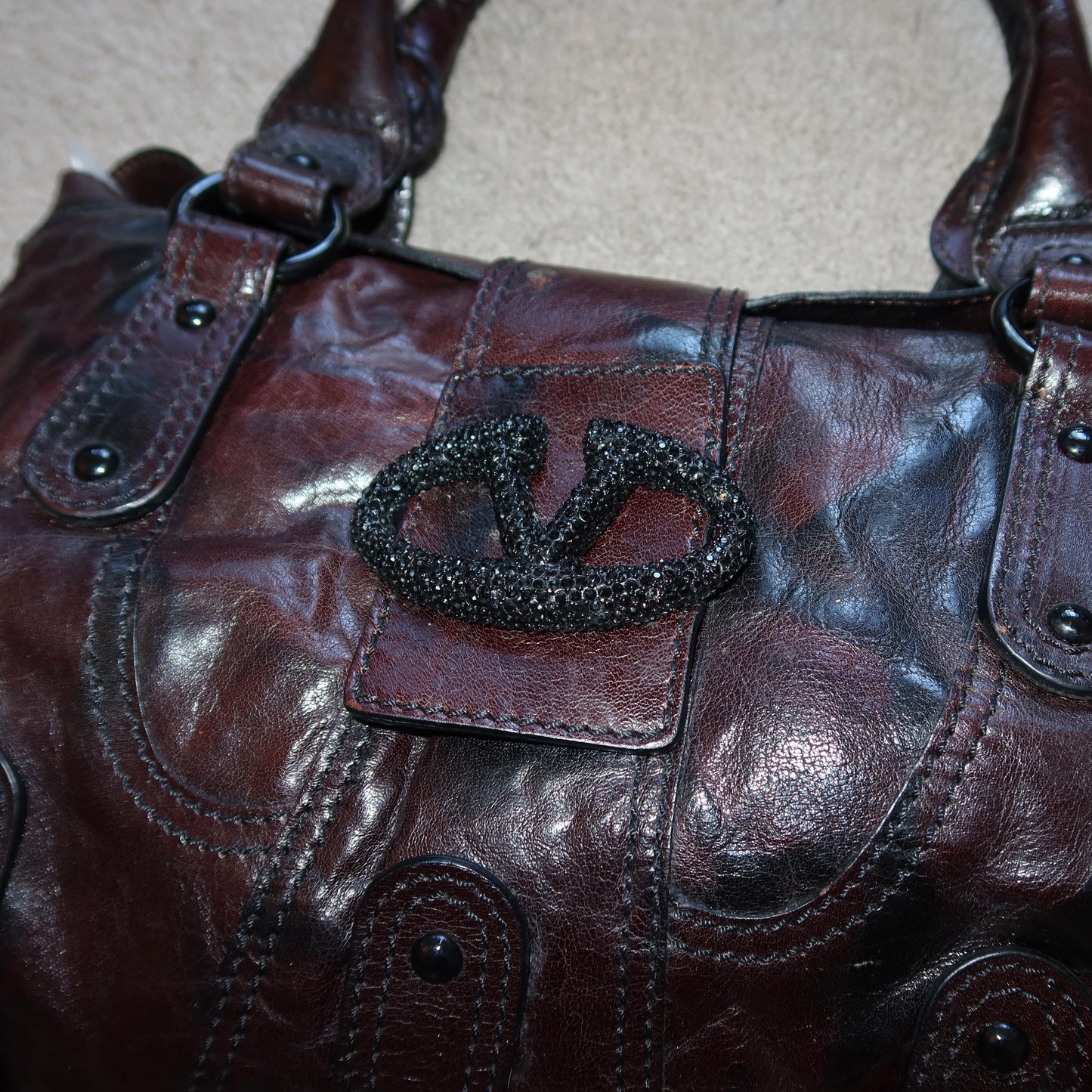 Valentino Brown Leather Tote