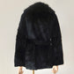 Vintage Black Real Fur Coat